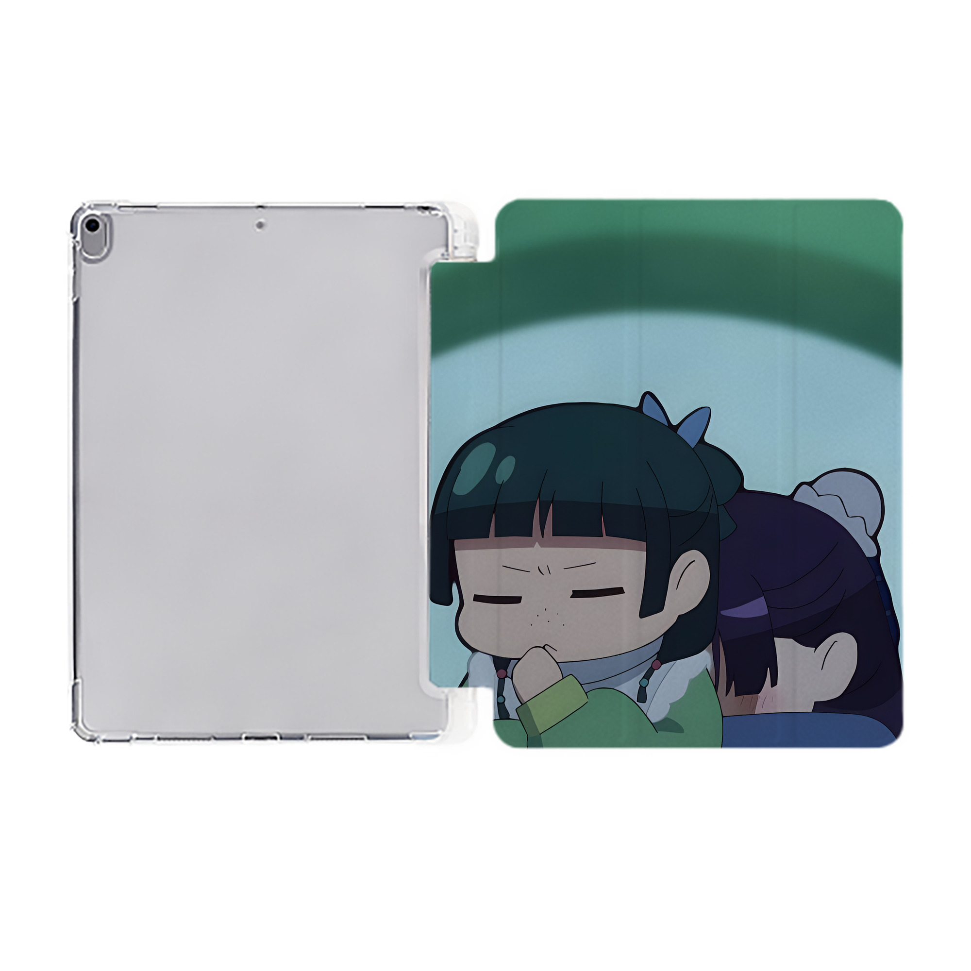 （画像用） 薬屋のひとりごと The Apothecary Diaries IPad ケース ペン収納付き 三つ折りスタンド PUレザー×シリコン 対応機種9.5/10.5/10.9インチ